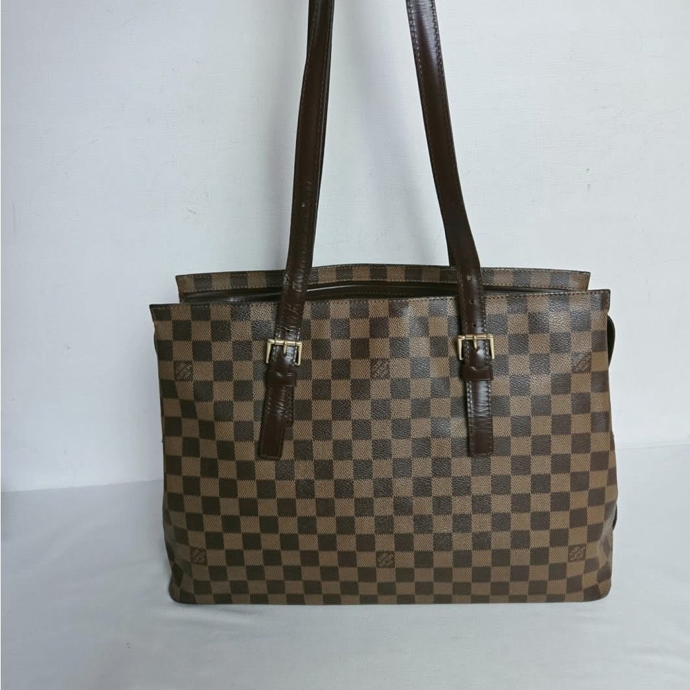 LV Chelsea Checkered Brown Tote Bag